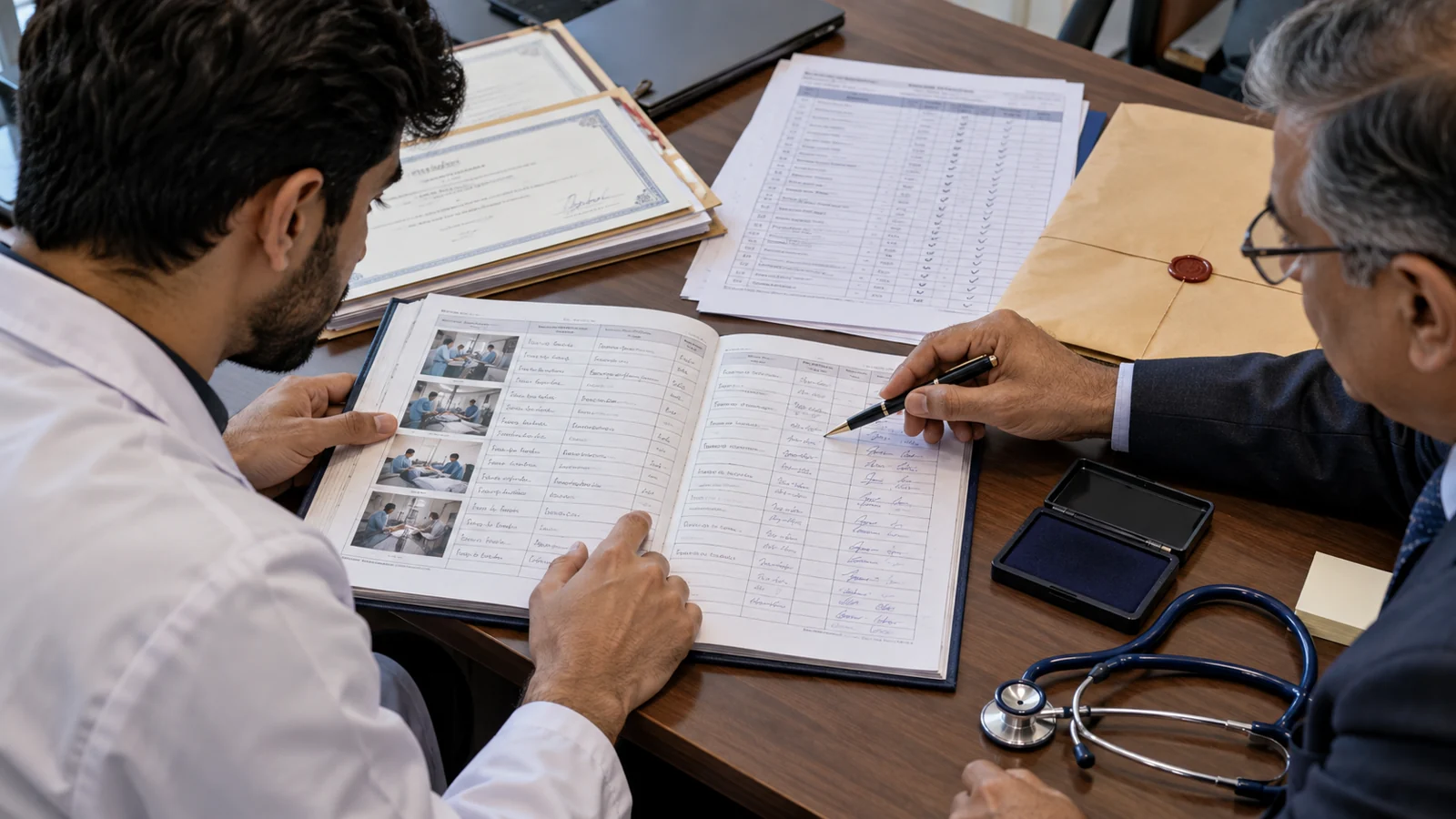 Pakistani medical applicant and adviser mapping admission study records clinical training and licensing steps