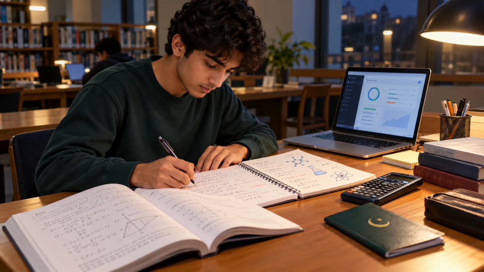 Pakistani applicant preparing mathematics and Chinese science vocabulary for CTGU CSCA
