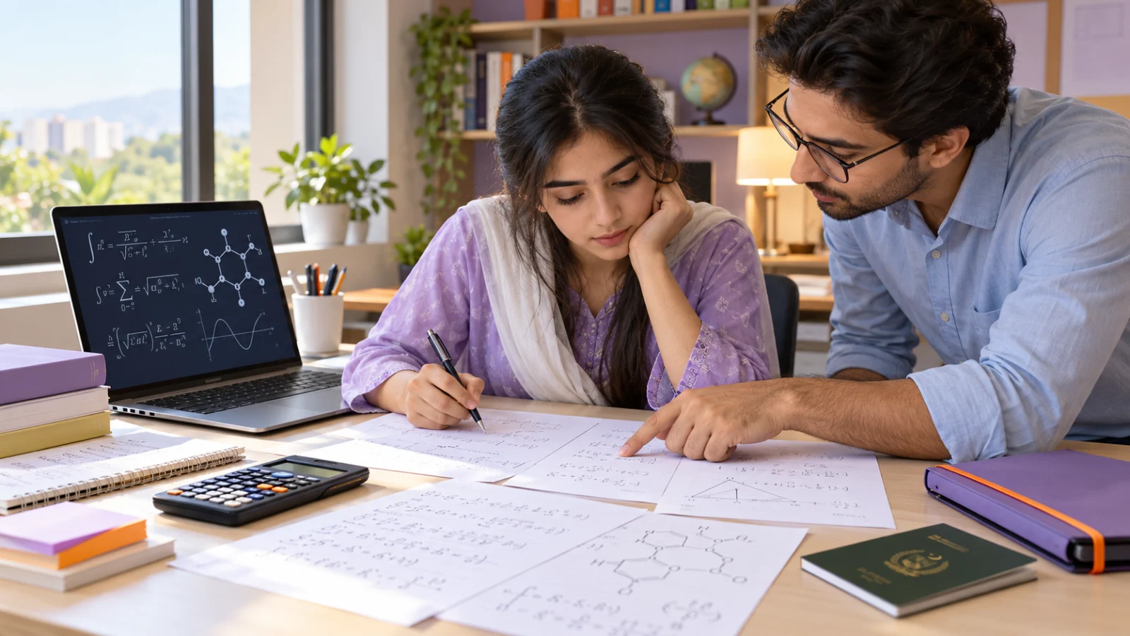Pakistani applicant preparing Mathematics and Chemistry in English for the CSCA