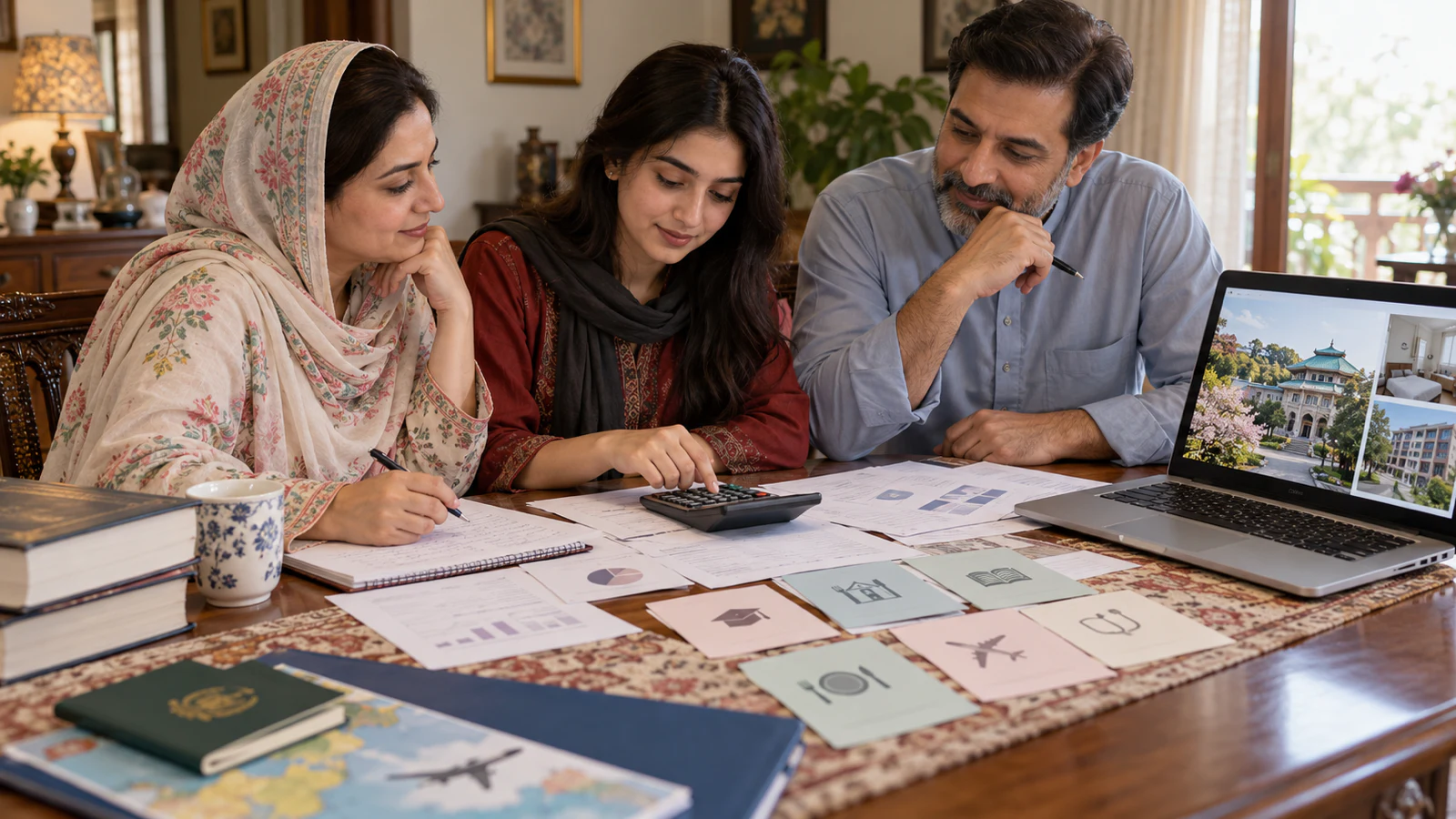 Pakistani family planning tuition accommodation and living costs for a six-year MBBS degree