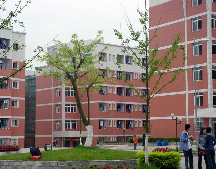 Campus Dormitory Walkway at North China University of Science and Technology
